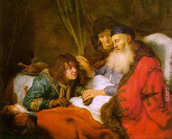 Isaac Blessing Jacob painting - Govert Teunisz Flinck Isaac Blessing Jacob art painting